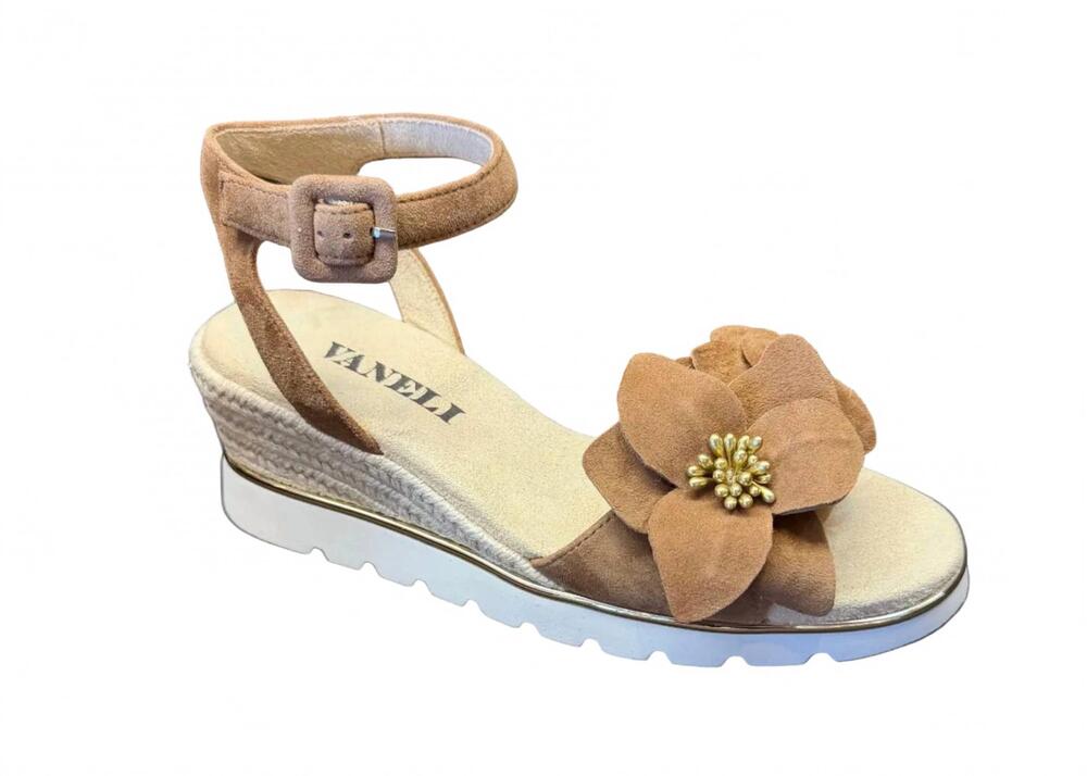 NEW VANELI women's crown wedge sandal in brown